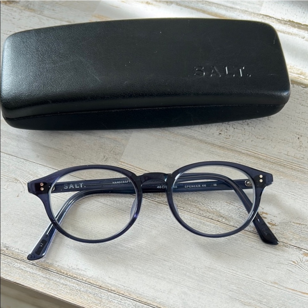 Salt. Prescription glasses